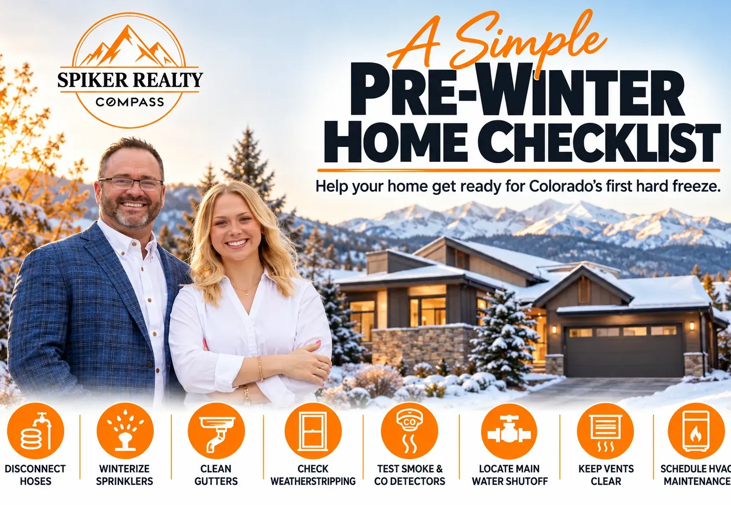 Colorado pre-winter home maintenance checklist from Jeff and Brooke Spiker at Compass Real Estate